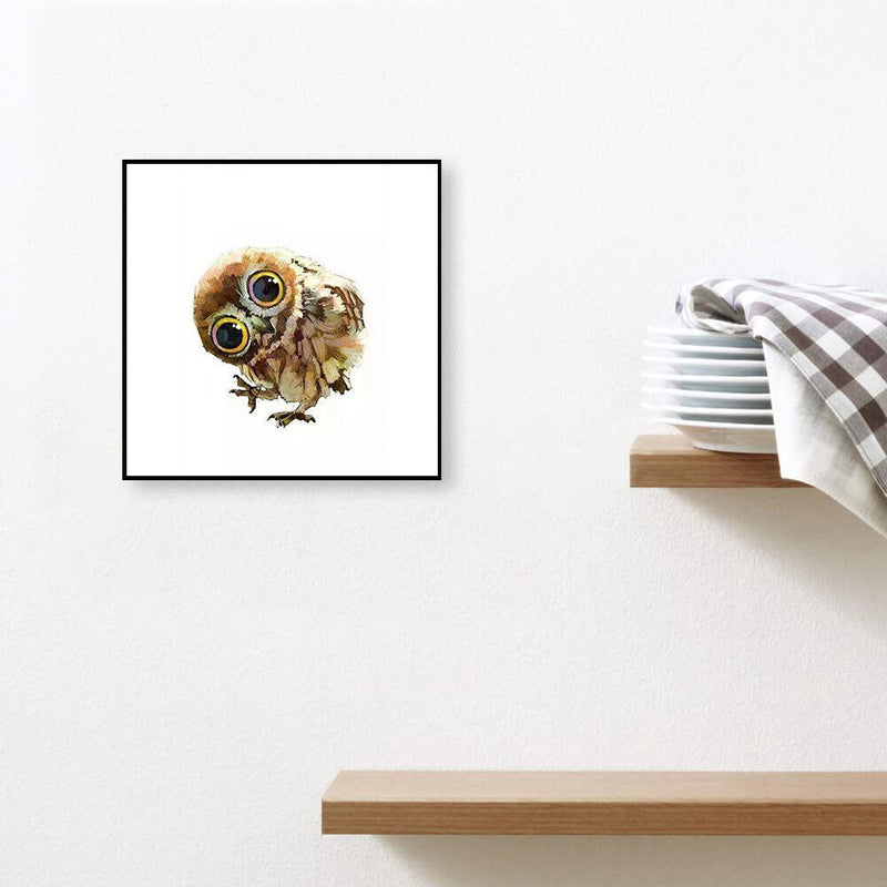 DIY Paint By Number Kit Frameless Lovely Owl Animal Handpainted Canvas for Decor