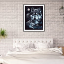 Diamond Painting Wolf Full Round Drill Picture of Rhinestone DIY Drawing for Bar