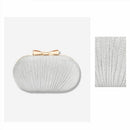 2PCS Party Beaded Rhinestones Egg Shape Shoulder Evening Bag Chain Purse Clutch