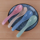 4pcs Wheat Straw Rice Soup Spoons Kids Cooking Tableware Kitchen Tool Newly