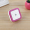 Mini LED Light Sensor Control Night Light Square Bedroom Lamp (EU Rose Red)