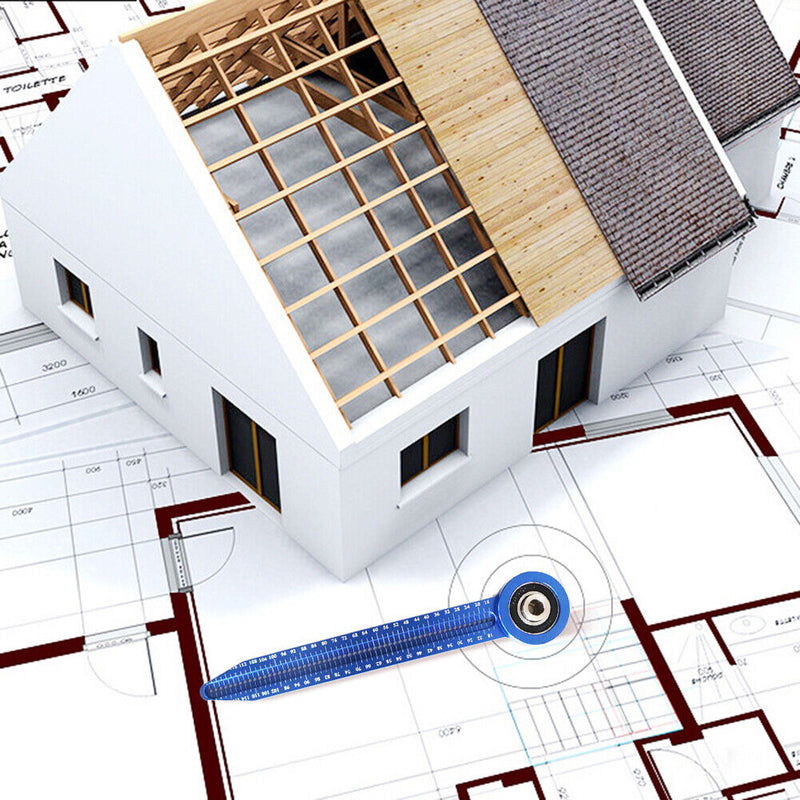 Woodworking Drawing Compass Circular Gauges Scribe Measurement Tool (Blue) Newly