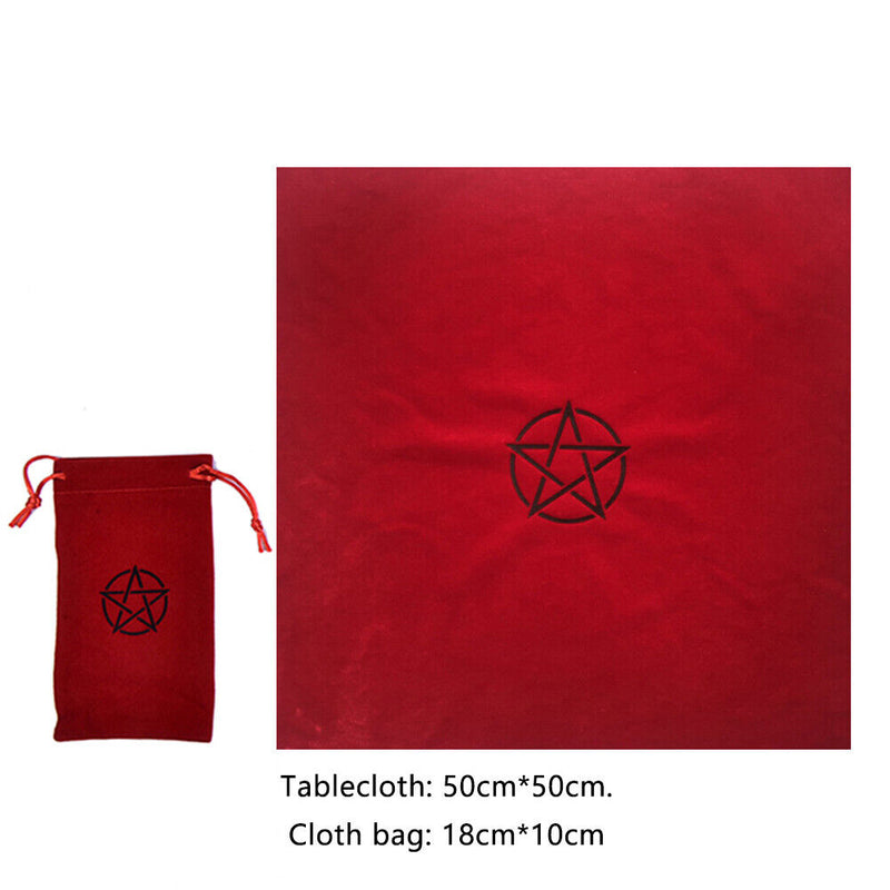 2pcs Tarots Tablecloth with Bags Altar Divination Astrology Board Game Supplies