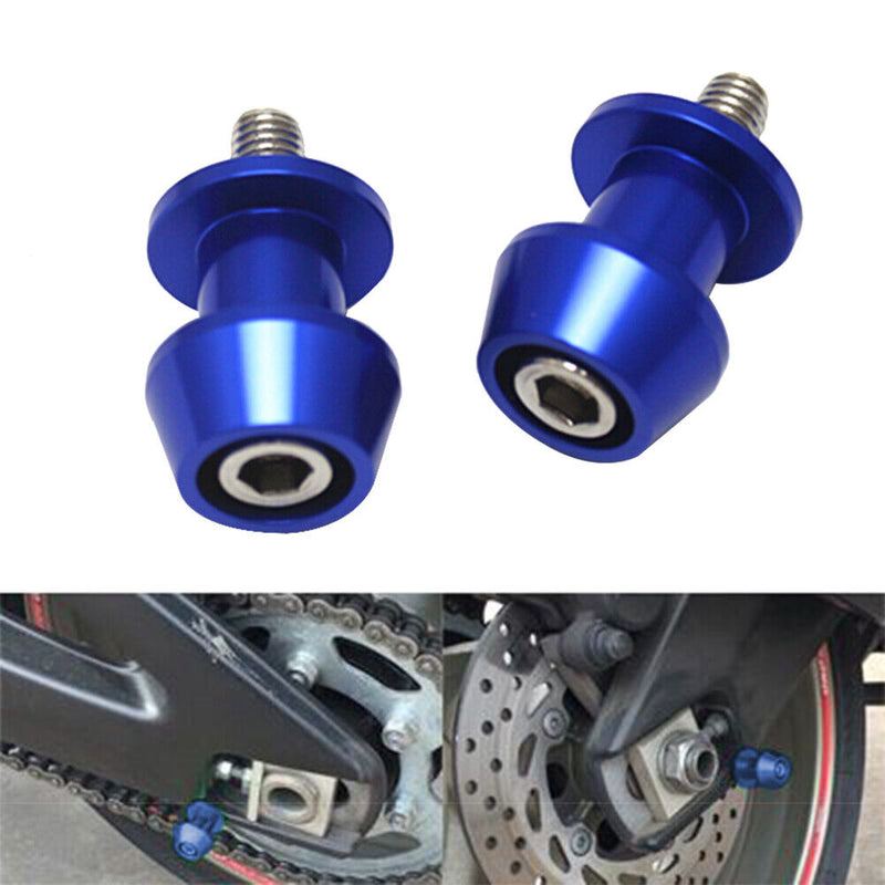 8mm CNC Swingarm Spool Sliders for Suzuki GSXR600 750 1000 GSX1300R (Blue)