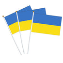 Ukraine Flag 100 Pack Handheld Mini Ukrainian Flag with Flagpole (14x21cm) Newly