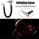Lock-on Air Chuck with Rubber Hose Car Motorcycle Tire Tyre Pump Hose Adapter