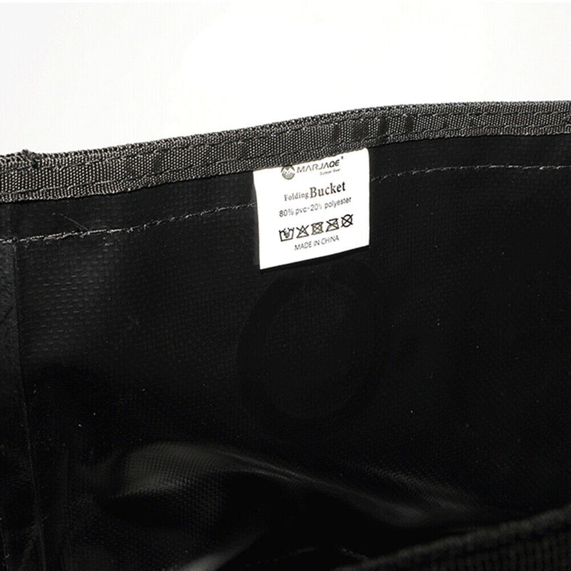 20L Folding Bucket Outdoor Camping Waterproof Water Storage Bags (Black)