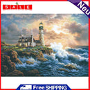 Lighthouse Landscape DIY Zero Base HandPainted Paint by Number Kits on Canvas