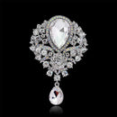 Retro Glass Pendant Brooch Rhinestone Coat Lapel Pins Badge Jewelry Women Gif