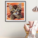 Handmade Full Square Drill 5D Lovely Cat Drawing Kit DIY Diamond Painting C