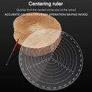 Clear Acrylic Round Center Finder Compass Circle Gauge for Wood Turning Drawing
