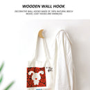 Wall Hook - Adhesive Wall Mounted Modern Hook Rack Wooden Decorative Wall Hoo