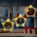 5D DIY Diamond Painting Christmas Tree Ornaments LED Hanging Star Lights Lamp