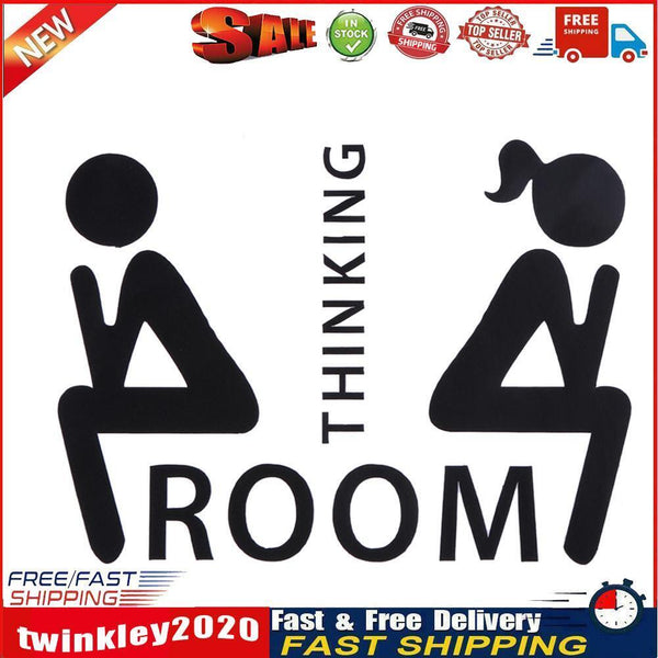 Thinking Room Toilet Paste Wc Door Sign Removable Toilet Wall Stickers Newly