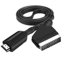 Portable HDMI-compatible To Scart Converter Video Audio Adapter For HD TV DVD
