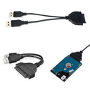 USB 3.0 to SATA 22Pin 2.5Inch Hard Disk Driver Adapter with USB Power Cable