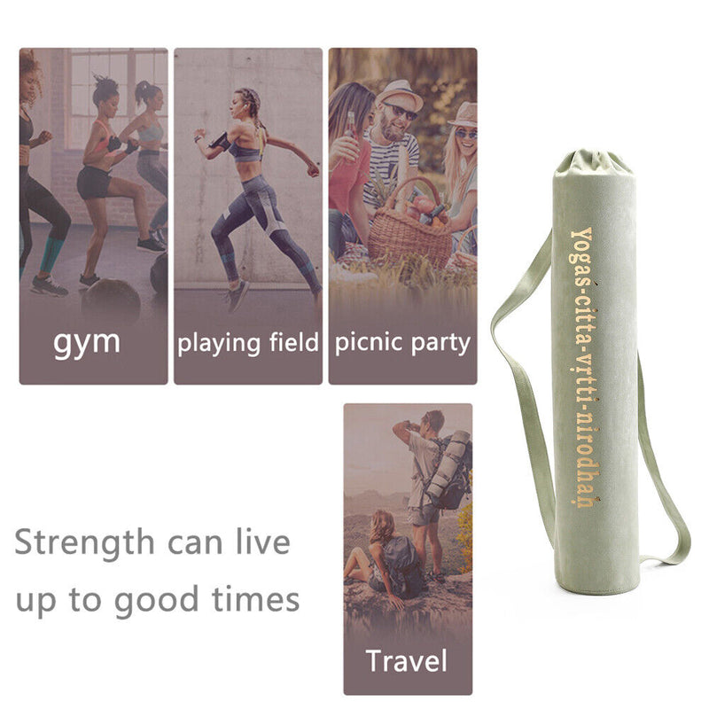 Yoga Mat Shoulder Carrier Bag Exercise Pilates Pad Storage Backpack (Green)