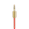 3.5mm Jack Stereo 1m Audio Cable Male to Male 90 Right Angle Cable (Red)