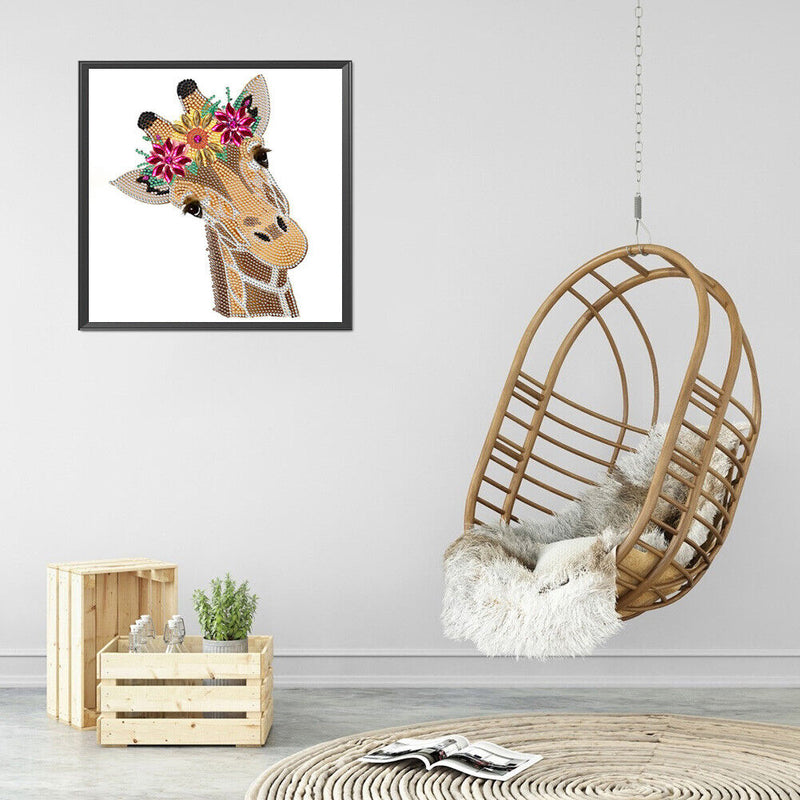 5D DIY Partial Special Shaped Drill Diamond Painting Giraffe Craft (HB244) Newly