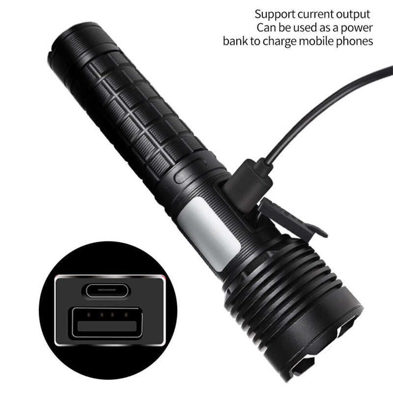 Portable Waterproof XHP50 LED Torch 1000lm Telescopic Zoom Outdoor Camping La