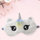 Cute Big Eye Eyepatch Plush Kids Women Blindfold Sleeping Eye Shade (White)
