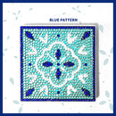5D DIY Diamond Painting Kit Coaster Ceramics Insulation Cartoon Pad (Blue)