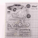Transportation Train Car Transparent Clear Rubber Stamp S7S6 Scrapbooking L1H5