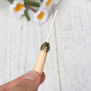 DIY Kit Crafts Wooden Handle Weaving Braids Tools Crochet Hook Knitting Needle