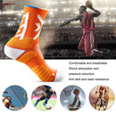 Men Compression Football Socks Sports Baseball Soccer Tennis Socks (Orange)