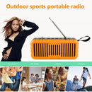 Wireless Bluetooth-compatible Speaker with FM Radio LED Flashlight (Orange)