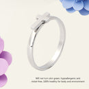 Classic Adjustable Cross Couple Ring Men Women Lover Wedding Open Rings Jewelry