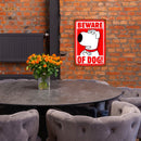 Weatherproof Retro Animal Sign Iron Painting Wall Drawing Template (Dog)