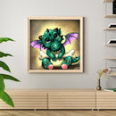 Diamond Painting Cyan pterosaur Full Square Rhinestone Wall