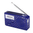 Solar AM/FM Radio Emergency LED Lamp Power Bank for Outdoor Camping (Blue) Newly
