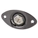 Electric Bass Guitar Jack 1/4 Output Input Socket with Oval Plate BlackGold