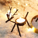 Creative Deer Candlestick Iron Art Christmas Candlestick for Holiday Party Decor