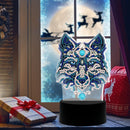 DIY Wolf Diamond Painting LED Light Embroidery Night Lamp Home Desk Decor Newly