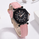 Lvpai Retro Quartz Watches Women Star Sky Dot Geometric Wristwatch (Pink)
