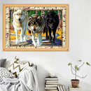 5D DIY Wolf Full Drill Diamond Embroidery Painting Rhinestones Cross Stitch