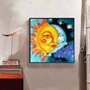 5D DIY Full Drill Diamond Painting Sun and Moon Embroidery Mosaic Home Decor Kit
