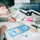 Multifunctional Geometric Ruler Craft Drawing Ruler - High School (Blue) Newly