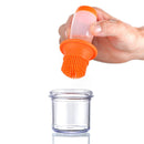 Portable Press Silicone Oil Bottle Brush Storage Cover Baking Tool (Orange)