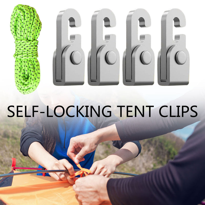 Outdoor Automatic Lock Hook Set with Rope Unknotted Secure Tighten Lock