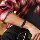 Retro Weave Cowhide Leather Rope Bracelet Ethnic Charm Bangle Men Jewelry Newly