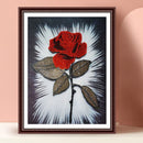 5D Part Drill Round Crystal Diamond Painting Rose Mosaic Kit Picture Drawing Art