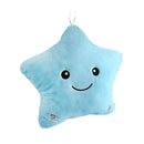 25cm Luminous Colorful Pillow Star Cushion Plush Kid Christmas Toys (Blue) Newly