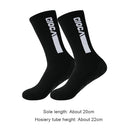 Anti Slip Football Socks Baseball Rugby Soccer Socks for Adults (Black)