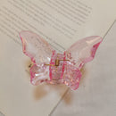 Butterfly Hair Claws Clip Women Korean Transparent Sweet Hairpin (Pink) Newly