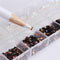White Mixed Tips Nail Rhinestones with Dotting Pen Manicure Decoration DIY Art