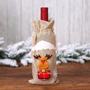 Cartoon Red Wine Bottle Cover Santa Claus Snowman Elk Wine Bags Christmas Decor